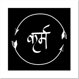 Karma in Hindi Cycle of Life Spirituality Hindu Dharma Posters and Art